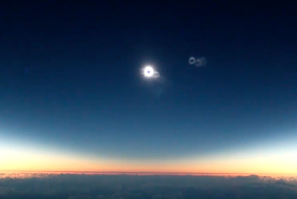 Outstanding Solar Eclipse as seen from 35,000 Feet High