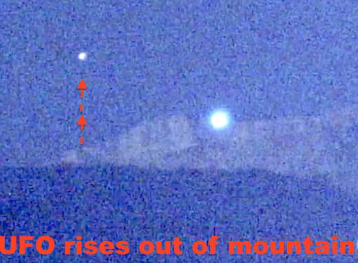 Glowing UFO Comes Out Of Mountain In Las Vegas