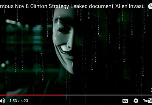 LEAKED DOCUMENT RECOMMENDS FALSE FLAG ALIEN INVASION TO SAVE CLINTON CAMPAIGN