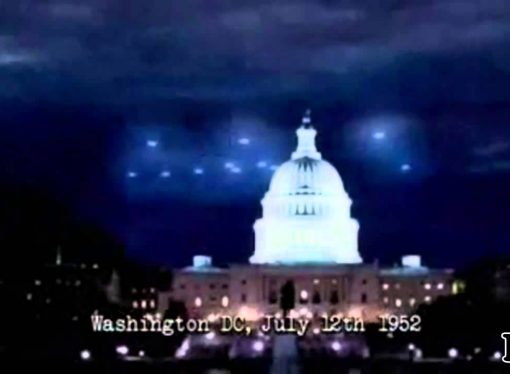 Reenactment UFO over Washington D.C. Footage from 1952