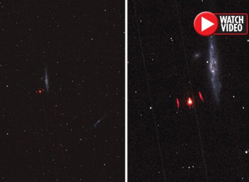 Is NASA hiding alien life? Astronomer baffled after capturing red glowing UFO in space